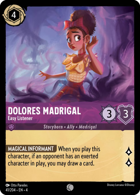 Dolores Madrigal - Easy Listener Disney Lorcana card