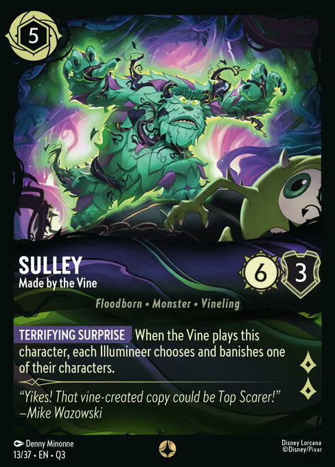 Sulley - Made by the Vine Disney Lorcana card