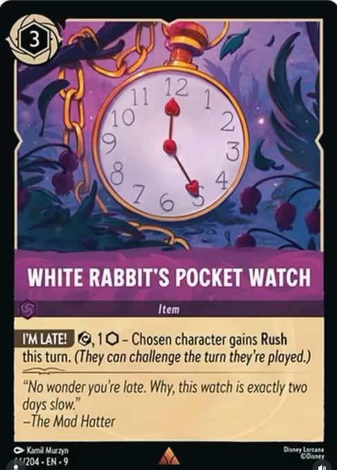 White Rabbit's Pocket Watch Disney Lorcana card