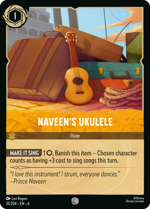 Naveen's Ukulele Disney Lorcana card