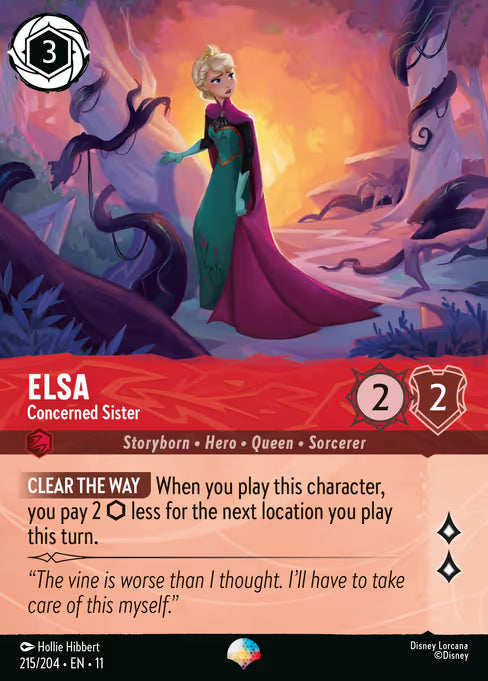 Elsa - Concerned Sister Disney Lorcana card