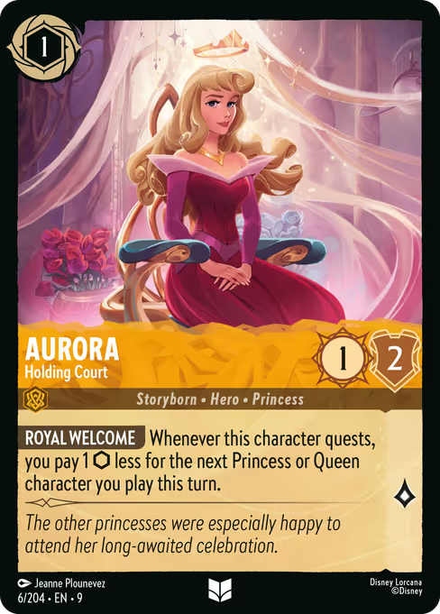 Aurora - Holding Court Disney Lorcana card