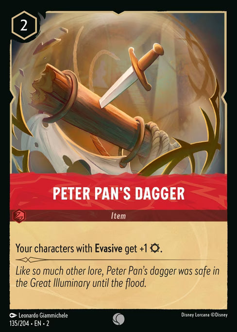 Peter Pan's Dagger Disney Lorcana card