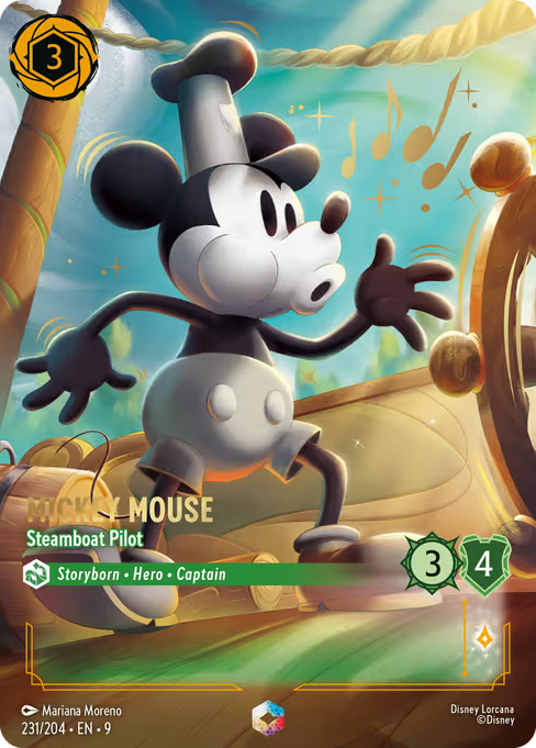Mickey Mouse - Steamboat Pilot Disney Lorcana card