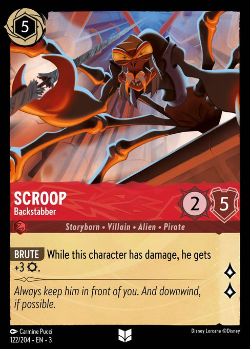 Scroop - Backstabber Disney Lorcana card