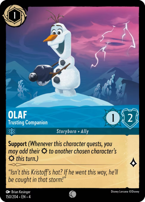 Olaf - Trusting Companion Disney Lorcana card