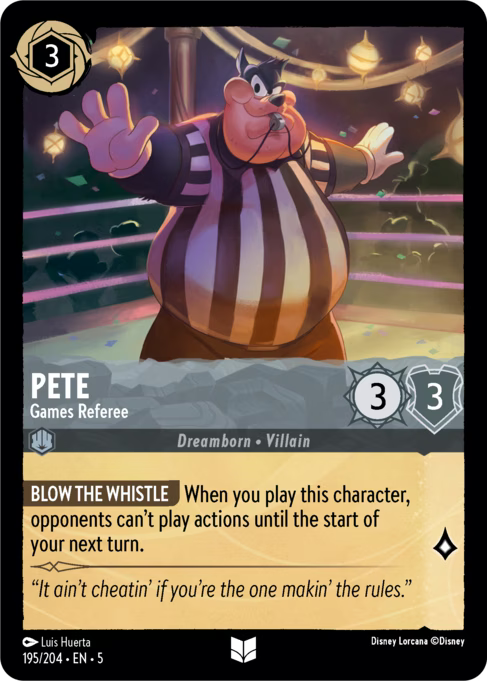 Pete - Games Referee Disney Lorcana card