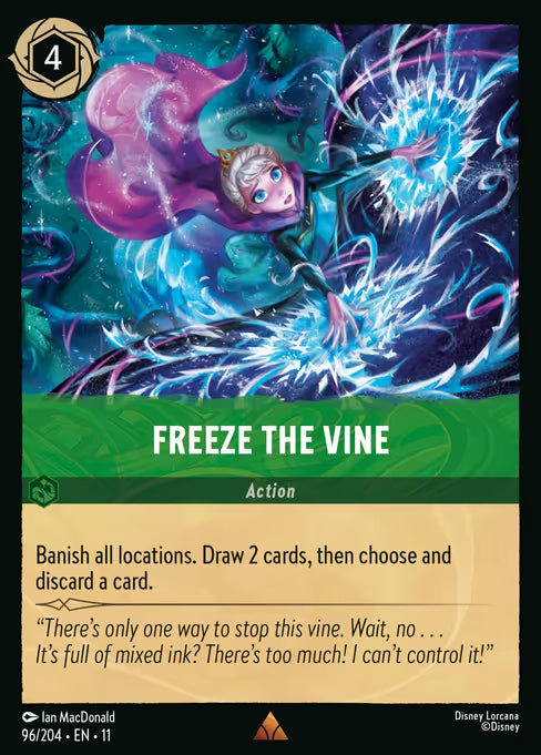 Freeze the Vine Disney Lorcana card