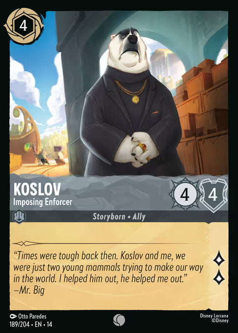 Koslov - Imposing Enforcer Disney Lorcana card