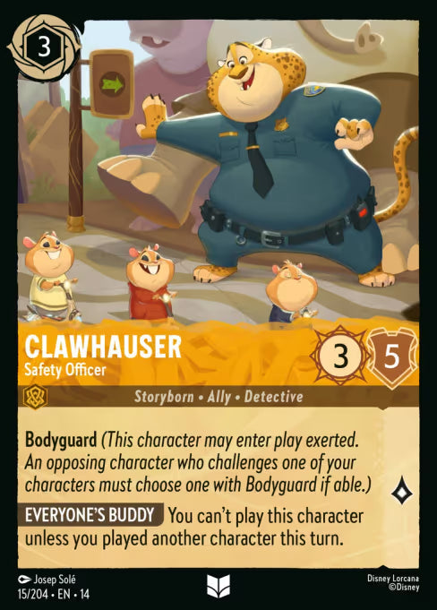 Clawhauser - Safety Officer Disney Lorcana card