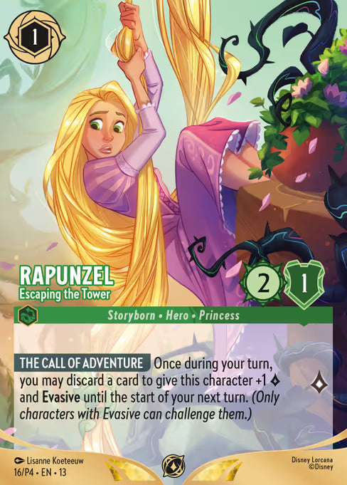 Rapunzel - Escaping the Tower Disney Lorcana card