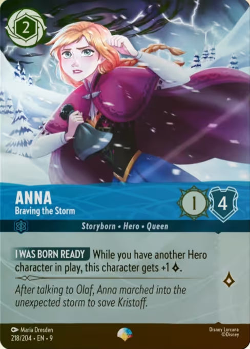 Anna - Braving the Storm Disney Lorcana card