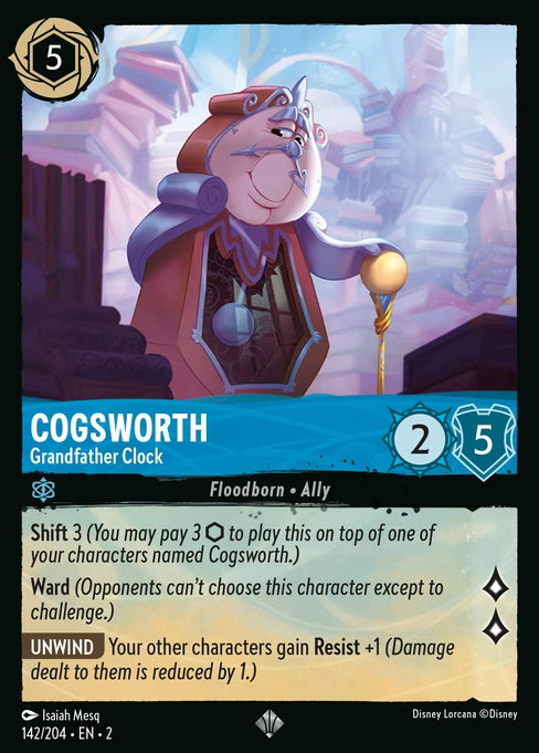 Cogsworth - Grandfather Clock Disney Lorcana card