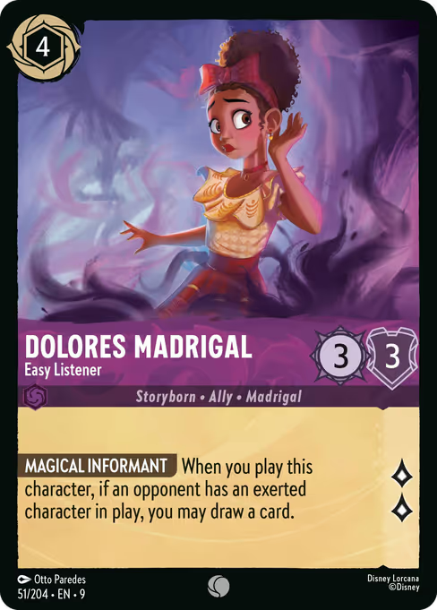 Dolores Madrigal - Easy Listener Disney Lorcana card