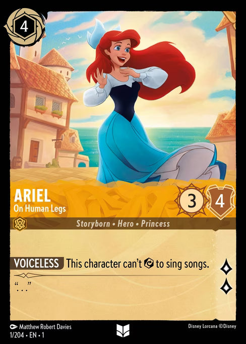 Ariel - On Human Legs Disney Lorcana card