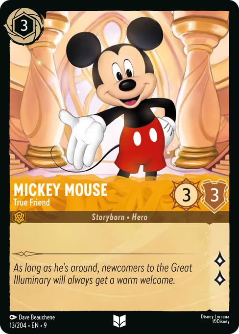 Mickey Mouse - True Friend Disney Lorcana card