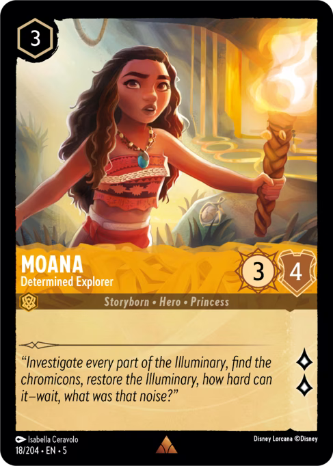 Moana - Determined Explorer Disney Lorcana card