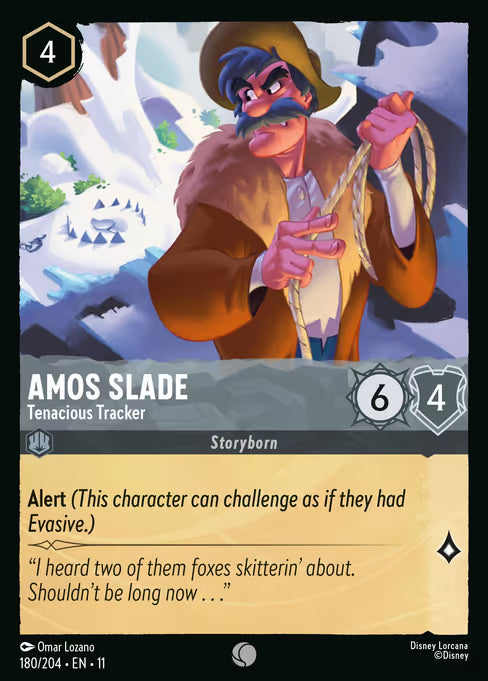 Amos Slade - Tenacious Tracker Disney Lorcana card