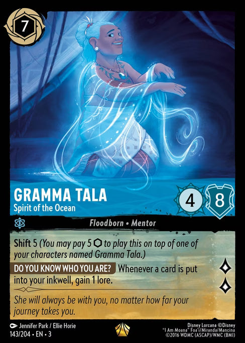 Gramma Tala - Spirit of the Ocean Disney Lorcana card