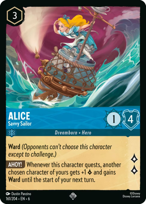 Alice - Savvy Sailor Disney Lorcana card