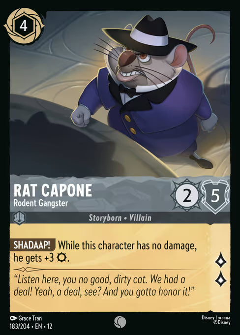Rat Capone - Rodent Gangster Disney Lorcana card