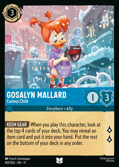 Gosalyn Mallard - Curious Child Disney Lorcana card