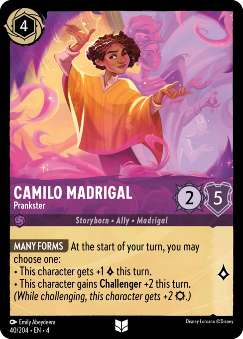 Camilo Madrigal - Prankster Disney Lorcana card