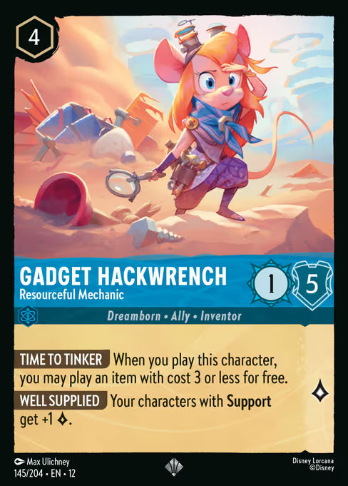 Gadget Hackwrench - Resourceful Mechanic Disney Lorcana card