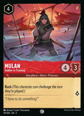 Mulan - Soldier in Training Disney Lorcana card