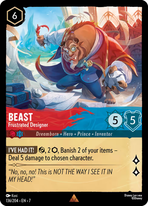 Beast - Frustrated Designer Disney Lorcana card