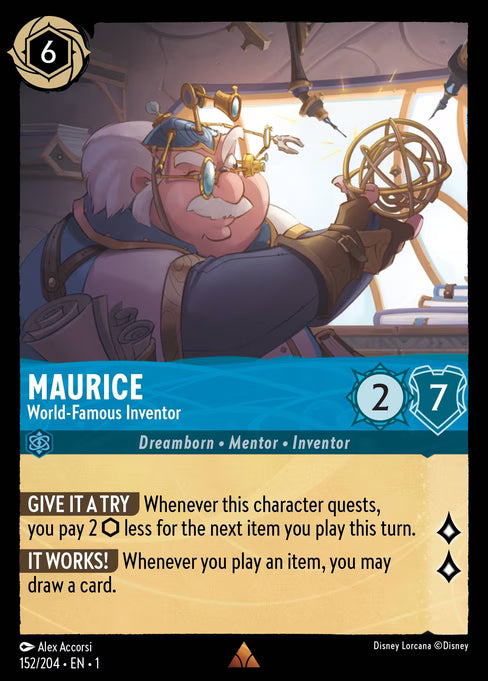 Maurice - World-Famous Inventor Disney Lorcana card