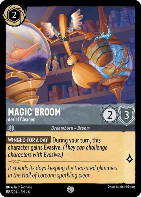 Magic Broom - Aerial Cleaner Disney Lorcana card