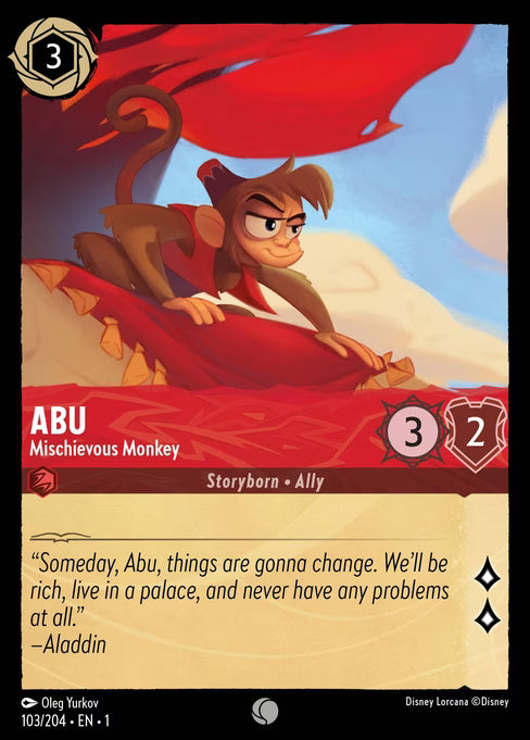Abu - Mischievous Monkey Disney Lorcana card