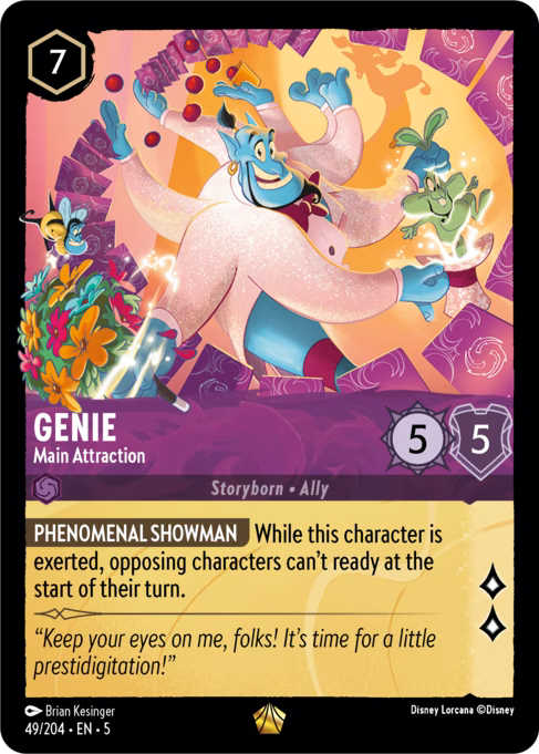 Genie - Main Attraction Disney Lorcana card