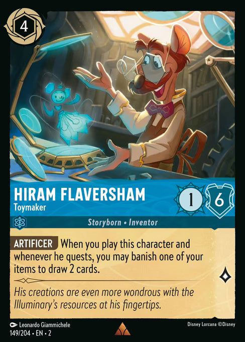 Hiram Flaversham - Toymaker Disney Lorcana card