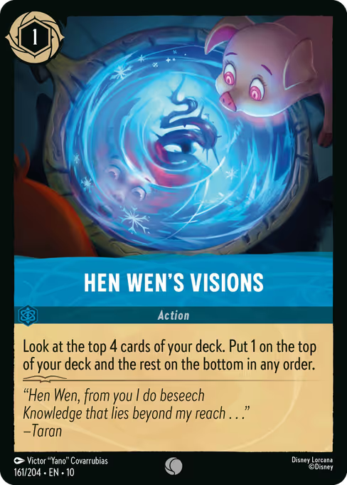 Hen Wen's Visions Disney Lorcana card