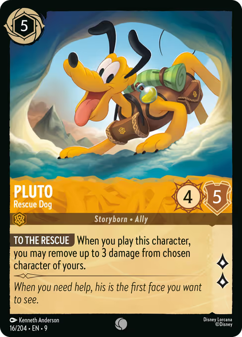 Pluto - Rescue Dog Disney Lorcana card