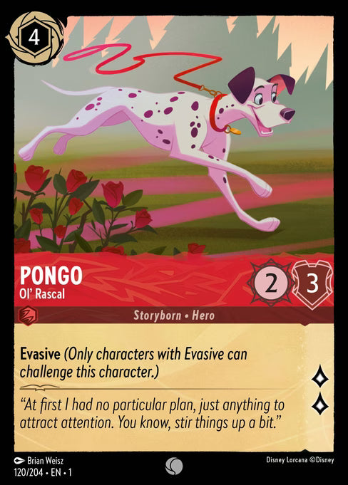Pongo - Ol' Rascal Disney Lorcana card