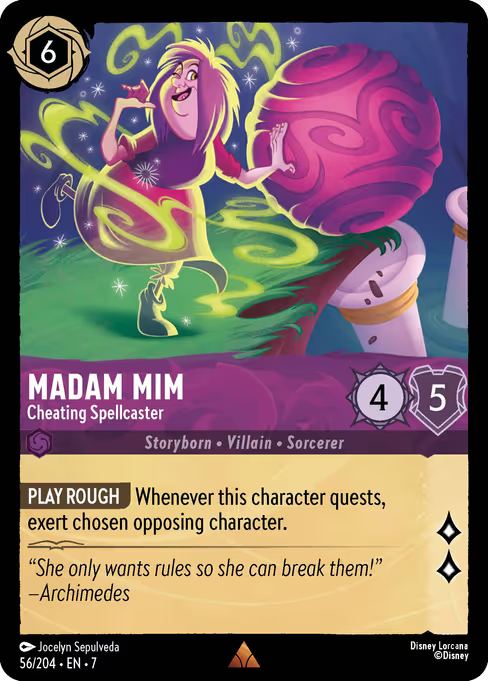 Madam Mim - Cheating Spellcaster Disney Lorcana card