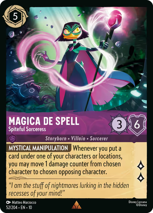 Magica De Spell - Spiteful Sorceress Disney Lorcana card
