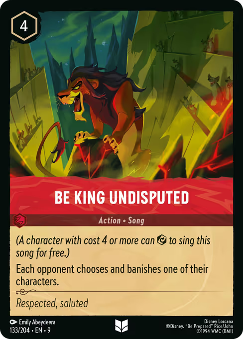 Be King Undisputed Disney Lorcana card