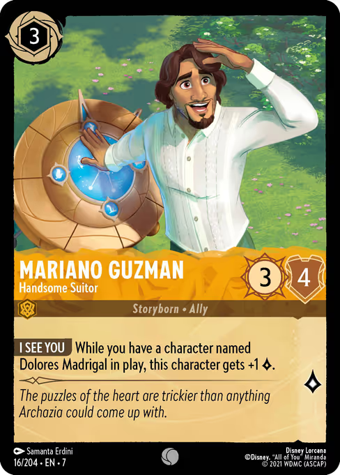 Mariano Guzman - Handsome Suitor Disney Lorcana card