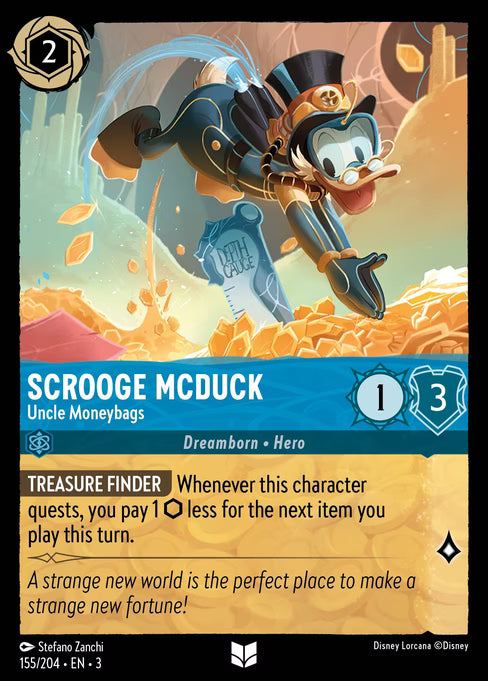 Scrooge McDuck - Uncle Moneybags Disney Lorcana card