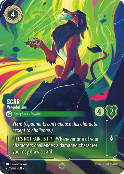 Scar - Vengeful Lion Disney Lorcana card