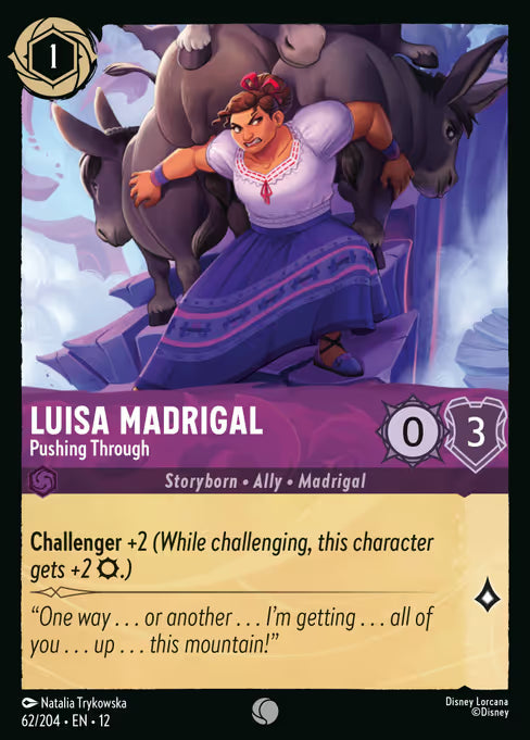 Luisa Madrigal - Pushing Through Disney Lorcana card