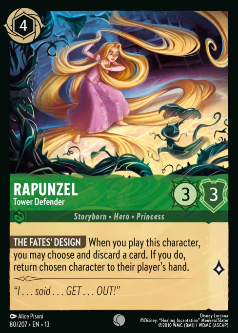 Rapunzel - Tower Defender Disney Lorcana card
