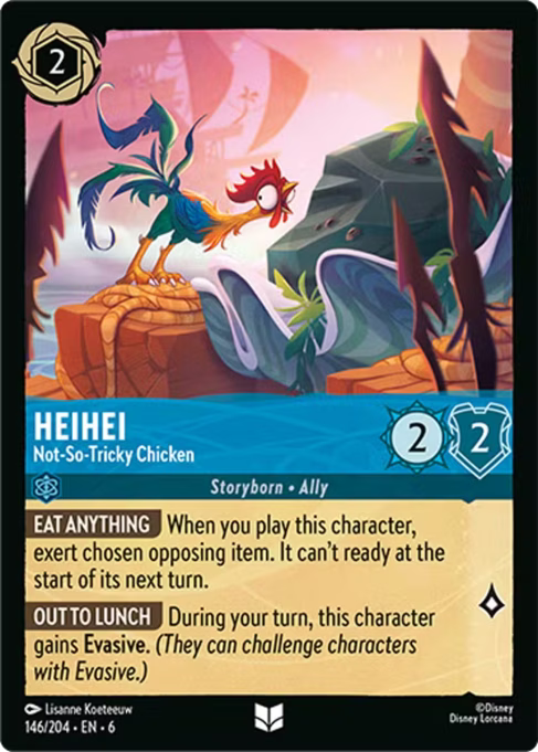 Heihei - Not-So-Tricky Chicken Disney Lorcana card
