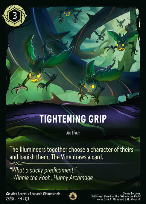 Tightening Grip Disney Lorcana card