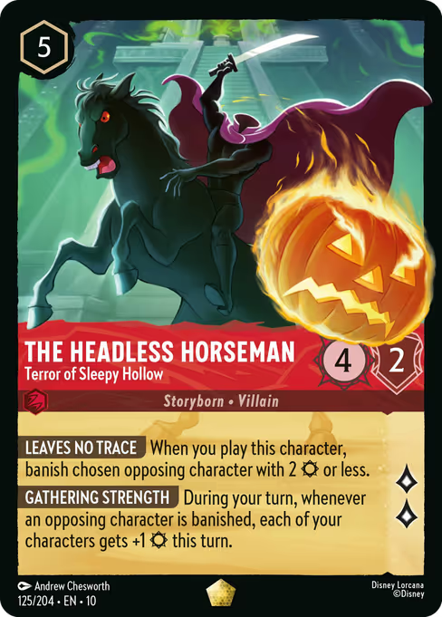 The Headless Horseman - Terror of Sleepy Hollow Disney Lorcana card
