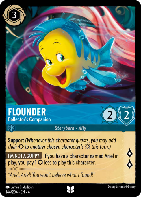 Flounder - Collector’s Companion Disney Lorcana card
